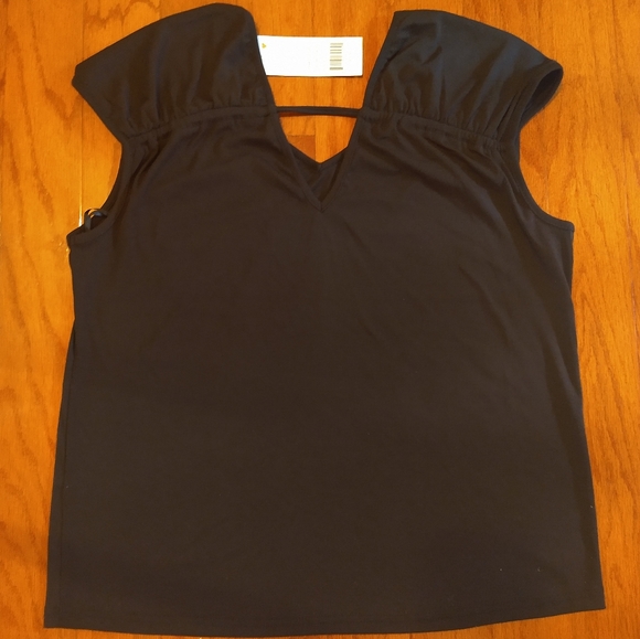 Cooper & Ella Black Top - Comfortable Fit - Black Blouse/Shirt (Size M) NWT - Picture 2 of 5